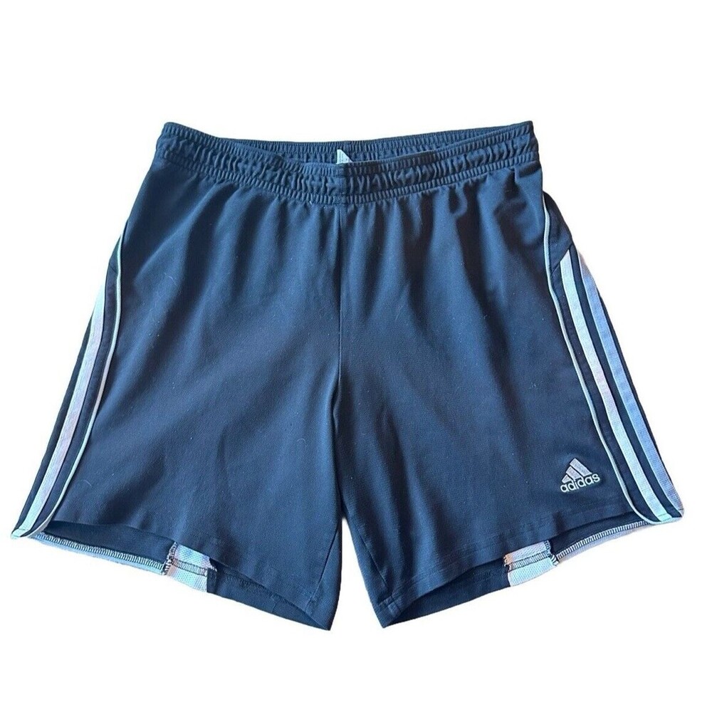 Adidas Men's XL Black Climacool Basketball Practice Shorts 2005 Knit 8" Inseam